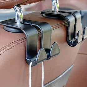 Resim 2 adet Ağır Hizmet Tipi Araba Koltuk Arkası Kancaları, Çok Fonksiyonlu Çift Depolama Klipsleri, Yer Tasarruflu Araç Düzenleyici, PVC Malzeme, Çeşitli Araba Modellerine Uygun - Çantalar ve Aksesuarlar Asmak İçin İdeal, Incar Kancası Sistemi|Sağlam Yapı|Güvenli Klips Tasarımı 