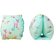 Resim Çocuk Yüzücü Kolluğu ORMAN BASKILI MENTOL YEŞİLİ 15-30 Kg Çok Renkli 