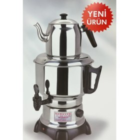 Resim 50 Bardak Çelik Elektrikli Semaver, 4,5 Lt, Ofis ve Ev Uyumlu, Pratik Çay Keyfi 