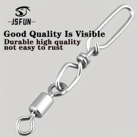 Resim 40 adet Per Çantasında Deniz Balıkçılığı için Konduktif Halka Güvenlik İğneleri, Yem Zinciri Araçları, Balıkçılık Ekipmanları Aksesuarları için Hızlı Güvenlik İğneleri. 