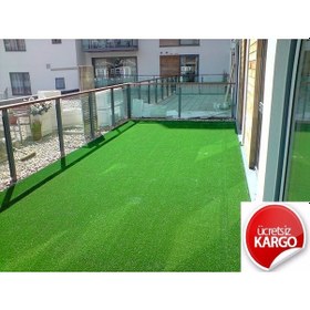 Resim Çim Halı - En 1 Metre - Boy 10 Metre Çimhalı Paspas Suni Yapay Ba 