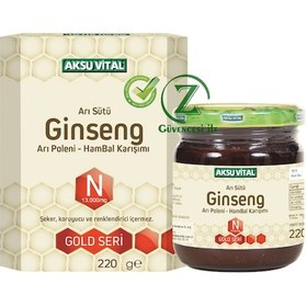 Resim Aksu Vital Arı Sütü Ginseng Arı Poleni - Ham Bal 13000 MG 220 g 