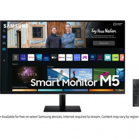 Resim Samsung 27" M5 27BM500EUXUF FHD 60Hz 4ms (Wi-Fi+Bt+Smart Hub) Hoparlörlü Smart Akıllı Tv Monitör 