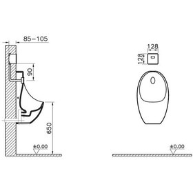 Resim 310-2610 Vitra Sıva Altı Fotoselli Pisuvar Yıkama Seti 