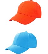 Resim Ritagarcia Unisex Ayarlanabilir Spor Turuncu-turkuaz Basic Kep Şapka 2'li Set 