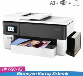 Resim HP Officejet Pro 7720 Y0S18A A3 Yazıcı Ve Bitmeyen Kartuş Sistemli + Anakart Yazılımlı 