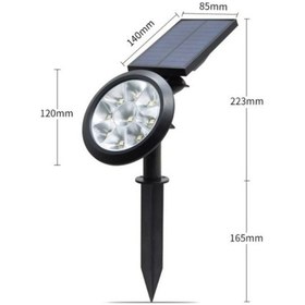 Resim Cata Ct-7320Y 18W Solar Bahçe Armatürü (Yeşil) 