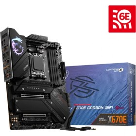 Resim MSI MPG X670E CARBON WIFI DDR5 6600+(OC)MHz HDMI DP AM5 