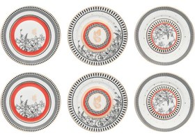 Resim Lucky Art Maggey Bone 20Cm 6Lı Tabak Seti 