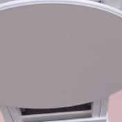 Resim Çanta Zigon Sehpa Oval Model İkili Takım Ahşap Mdf Beyaz Renk Uyumu El Yapımı 