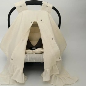 Resim %100 Pamuk Çok Amaçlı Çift Katlı Çift Kullanımlı Müslin Puset Örtüsü, Minder Ve Çarşafı Tsrm 