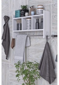 Resim Erguvan Mutfak Rafı Düzenleyici Raf Beyaz 