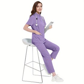 Resim 1 Set Kadınlar İçin Hızlı Kuruyan Kısa Kollu Elastik Bel Bağcıklı Rahat Giysi 