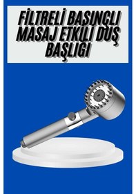 Resim Cosmotex Yeni Nesil Duş Başlığı Paslanmaz Çelik Masaj Etkili Ergonomik Tasarım Su Basınçlı 