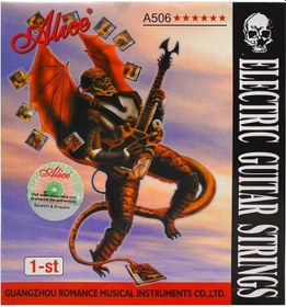 Resim Alice A506l -1st 0,10mm Elektro Gitar Teli 