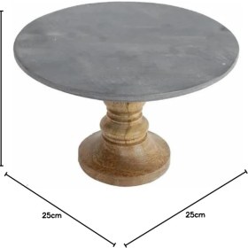 Resim Hepta Collection Patna Kek Standı, Taş Ahşap 