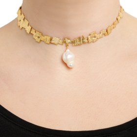 Resim Mozaik İncili Choker 