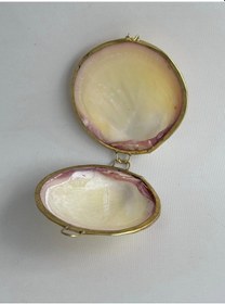 Resim Deniz Kabuğu Cüzdan 6,5 X 3 Cm - Clam Kabuk Cüzdan 