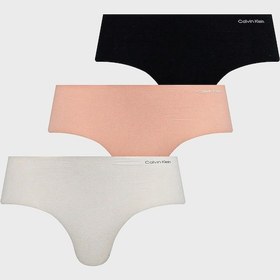 Resim Calvin Klein Bayan Külot 000qd3559e Wam Siyah-beyaz-pudra Siyah-beyaz-pudra 