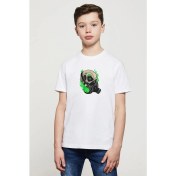 Resim Qivi Gta V Clan Logo Baskılı Unisex Çocuk Beyaz T-Shirt 