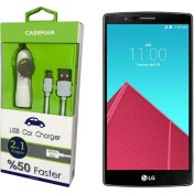 Resim Case Man LG G4 Araç Şarj Cihazı Adaptör + Data Kablosu Hızlı Şarj Özellikli 