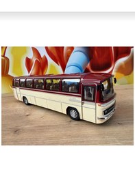 Resim 1:24 Mercedes Benz Otobüs Eski Nostaljik Otobüs Krem-bordo 25cm 