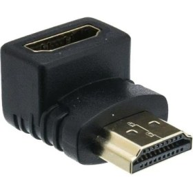 Resim Bisıfır HDMI 90 Derece Erkek Dişi Adaptör Gold 