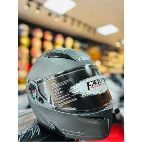 Resim Fazer Mat Grey Çene Açılır Güneş Vizörlü Motosiklet Kaskı ( Mat Gri ) 