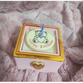 Resim Sevgiliye Sevilene Doğum Günü Süpriz Hediye Kolye Yüzük Takı Kutusu Krem 