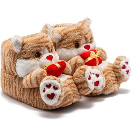 Resim Cati Kadın Hayvanlı Panduf Açık Bej 36/41 Açık Bej 