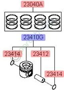 Resim Kia Piston Pim Seti Std B Orjinal | 234A02A921 