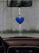 Resim Genel Markalar Nazar Boncuklu El Yapımı Kalp Amigurumi Araba Dikiz Aynası Süsü 