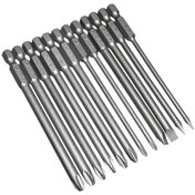 Resim Dofolink 12'li S2 Çelik Tornavida Ucu Seti - 100mm Uzunluklu, Profesyonel Ve Dıy İçin Uçak/filips Uçları Kombinasyonu 