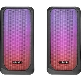 Resim MD-356 2.0 5Wx2CH RGB Ledli USB Multimedia Oyuncu Speaker Hoparlör Siyah 