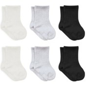 Resim Bistyle Basic Penye Soket Çorap 6'lı Bs10101b Ekru Gri Siyah Ekru Gri Siyah Ekru - Gri - Siyah 