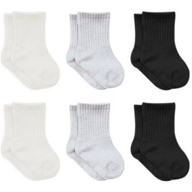 Resim Bistyle Basic Penye Soket Çorap 6'lı Bs10101b Ekru Gri Siyah Ekru Gri Siyah Ekru - Gri - Siyah 