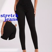 Resim YIKENIU Yüksek Bel Slim-Fit Karın Kontrollü Kot Pantolon - Kemerli Esnek Skinny Pantolon, Tüm Mevsimler İçin Şık, Günlük ve Resmi Kullanım İçin Makinede Yıkanabilir (Siyah) - Vücut Şekillendirme İçin Dikilmiş Kot Etekler 