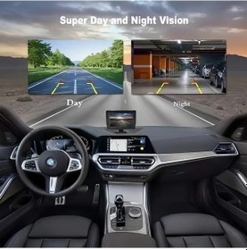 Resim Xuweiwei Monitor+4led Kamera Hd Gece Görüşü 4.3 İnç Araç Kamera Ve Monitör Seti 12v Araçlar İçin 