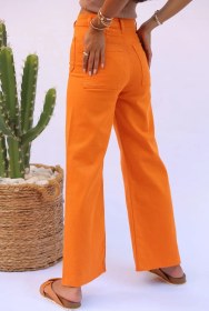 Resim Cep Detaylı Oranj Kadın Jean HF3176 