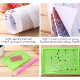 Resim Elmas Nakış İnek Elmas Sanat Mozaik Nakış Seti Elmas Noktalar Boyama Mozaik 20 30cm 