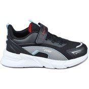 Resim Jump 28123 Cırtlı Siyah - Royal Mavi Üniseks Çocuk Sneaker Günlük Spor Ayakkabı 