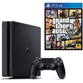 Resim Sony Playstation 4 Slim 500 GB Oyun Konsolu + GTA 5 PS4 Oyun (İthalatçı Garantili) 