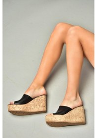 Resim Fox Shoes S996069909 Siyah Dolgu Tabanlı Kadın Terlik Siyah 