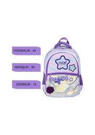Resim Muggle 3 Bölmeli Mermaid Okul Sırt Çantası Mor Mu-9026 