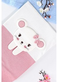 Resim Kız Bebek Çift Katlı Natural Penye Battaniye Stl6982 Pembe 