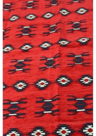 Resim Etnik Motifli Otantik Dekoratif Kilim Desenli Halı 120cmx180cm M1 Kırmızı 