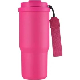 Resim Oein Yaz Vakum Saman Su Kupası Bingba Kupası Öğrenci Okul Kupası Büyük Kapasiteli Termos Kupası Halat Kahve Kupası Kapasitesini Taşıyacak: 750ML/RENK: Gül Kırmızı (Yurt Dışından) 