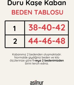 Resim ASİLNUR Duru Kaşe Kaban Bej 