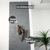 Resim Kendinden Yapışkan Kedi Tırmalık Padi, Dayanıklı Polyester, Kaymaz, İç Mekân Mobilyası Koruyucu, Duvar Monteli Kedi Tırmalık Tahtası, Kolay Kesilebilen, Ev Kullanımı İçin Kedi Tırmalık Yapışkanlar 