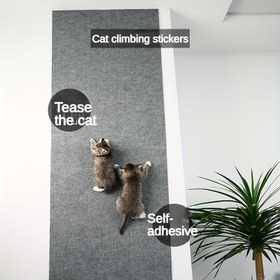 Resim Kendinden Yapışkan Kedi Tırmalık Padi, Dayanıklı Polyester, Kaymaz, İç Mekân Mobilyası Koruyucu, Duvar Monteli Kedi Tırmalık Tahtası, Kolay Kesilebilen, Ev Kullanımı İçin Kedi Tırmalık Yapışkanlar 